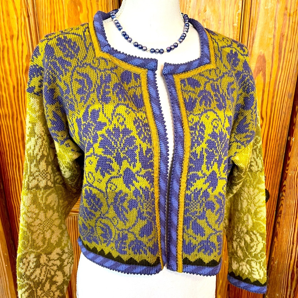 Rare Vintage OLEANA Norwegian Cardigan Sweater